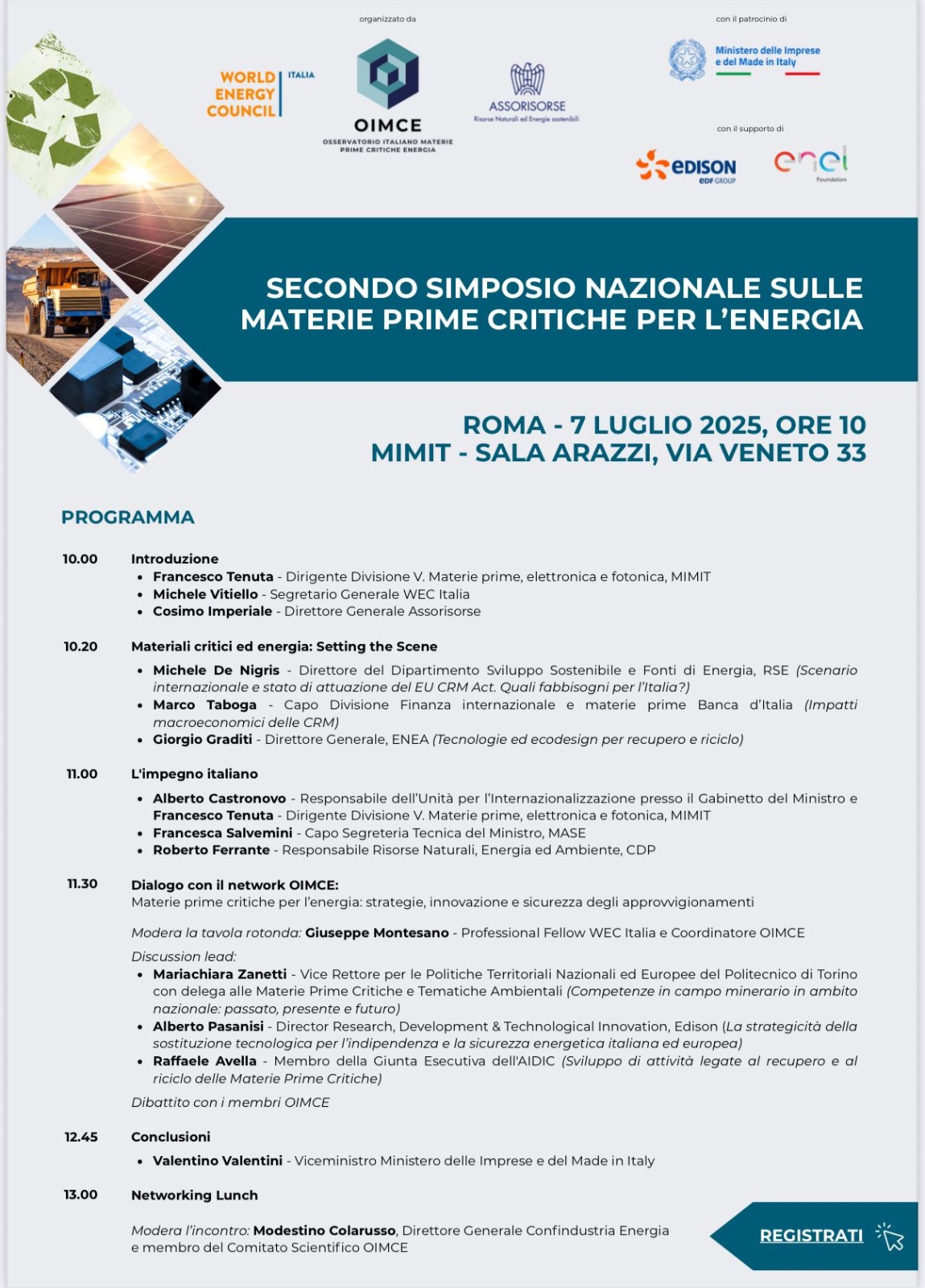 Simposio nazionale materie prime critiche energia